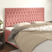 Testiera Rosa 180x7x118/128 cm Velluto