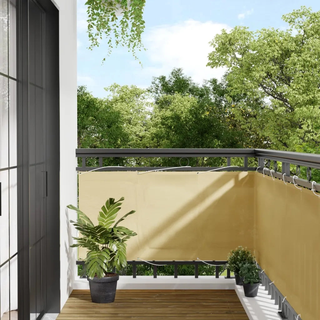 Schermo da balcone | Paravento da Balcone Sabbia 75x600 cm 100% Poliestere Oxford