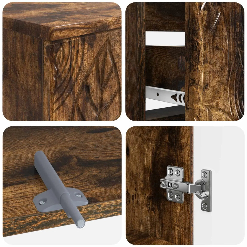 Set di Armadi da Bagno da 2 Pezzi DELFT Rovere Fumo 3417707