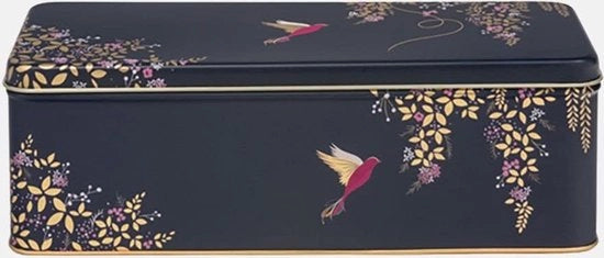 Torta rettangolare con disegno di uccelli - Blu scuro