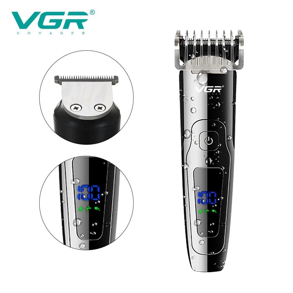 Tagliacapelli Professionale Impermeabile Ricaricabile Usb Trimmer Barba Vgr V072