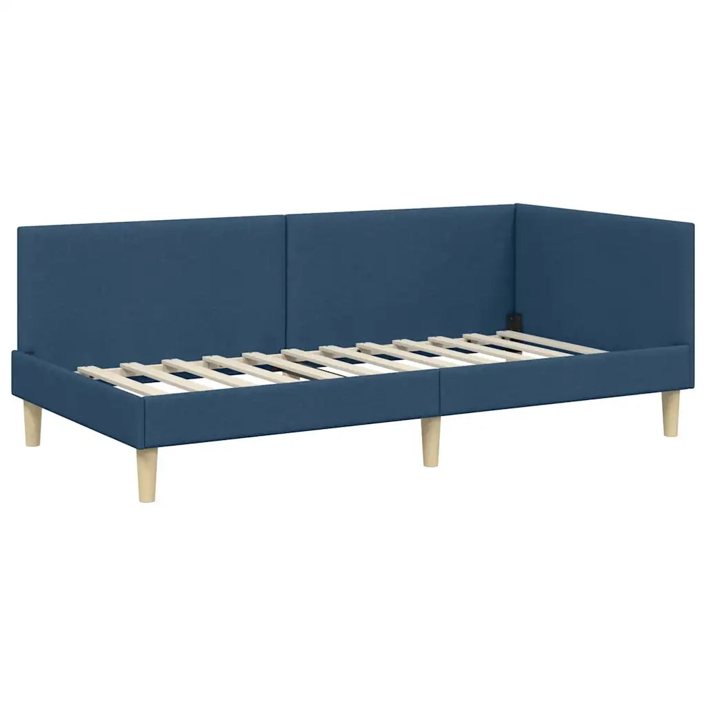 Cornice del letto ad angolo con testiera Blu 90 cm x 190 cm 42016188
