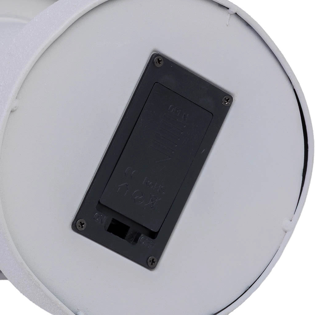 Lampada da tavolo metallo bianco 16x16x46h cm