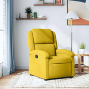 Poltrona Reclinabile Gialla in Velluto 371804