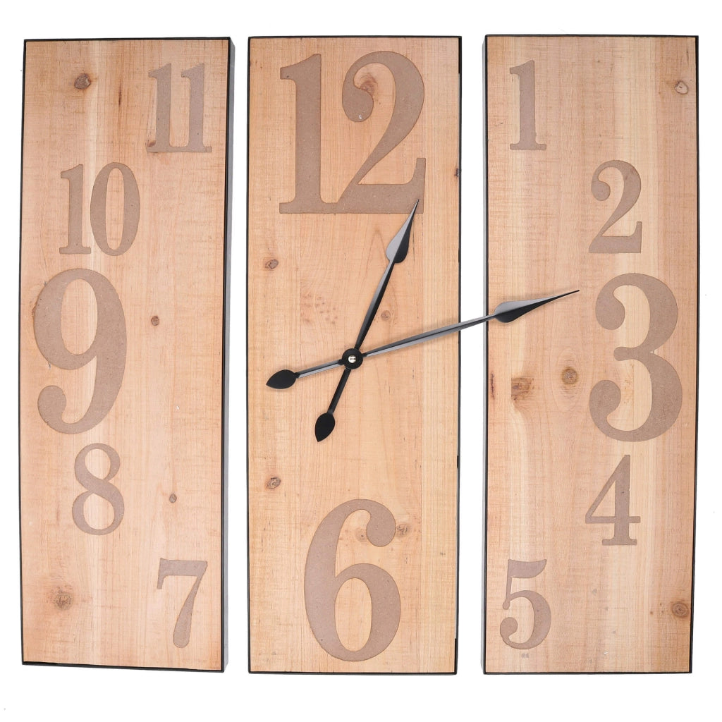 Orologio in legno naturale cm 60x60x3
