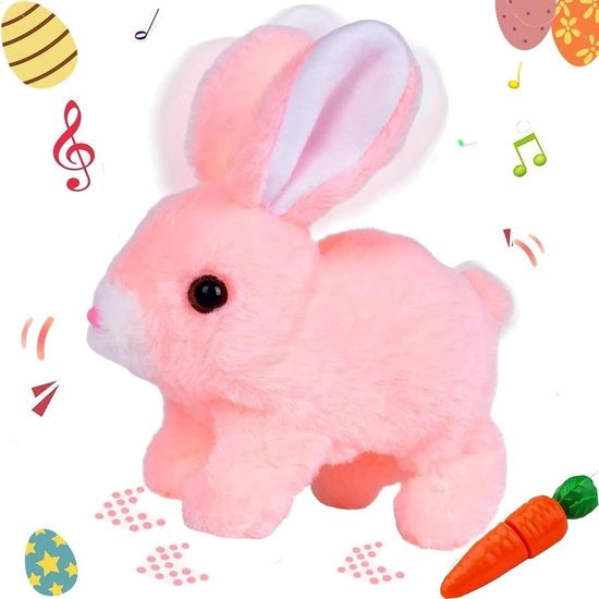 Giocattolo Coniglio Interattivo - Coniglio Cuddoso - Pasqua con Suoni - Orecchie Mobili - Plush - Per Bambini