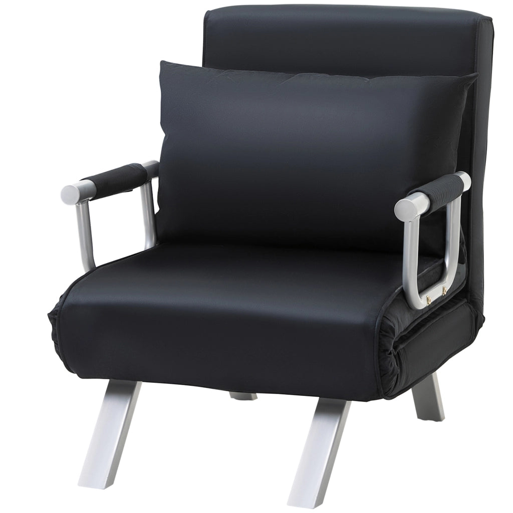Divano letto 3 posti con cuscino ¨C Minimal ¨C Nero