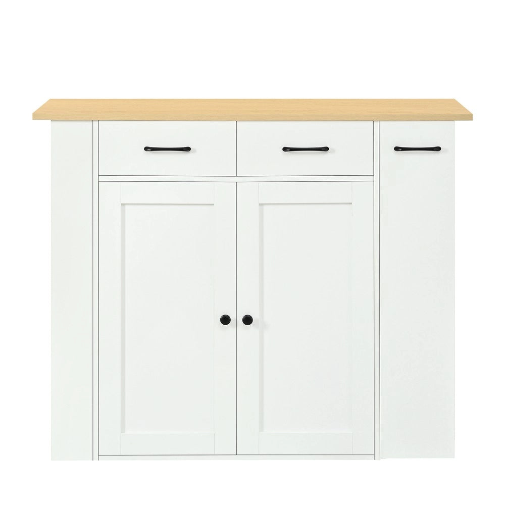 Tavolo da Pranzo Allungabile con Cassetti e 2 Sedie ¨C MINIMAL ¨C Bianco