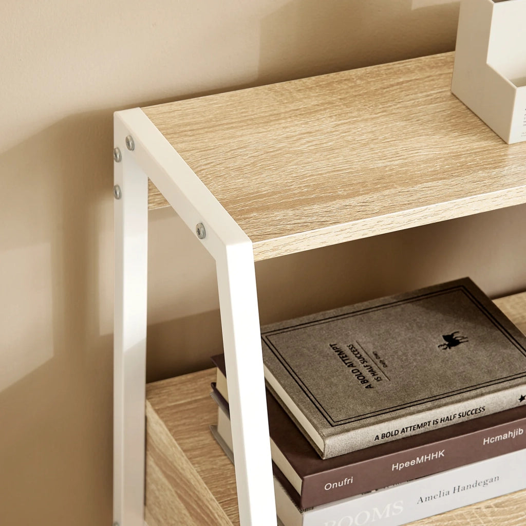 Scrivania Piccola con libreria, cassetto e cubo Misura del Piano del Tavolo L76*P50*A75 cm FWT63-N