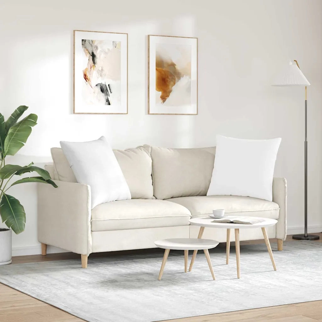 Cuscini da Divano 2 pcs Bianco 60 x 60 cm Tessuto 42014008