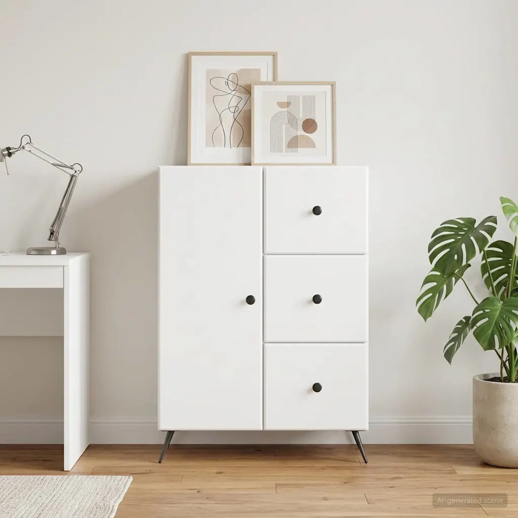 Credenza Bianco 66 x 34,5 x 90 cm Legno ingegnerizzato 895545