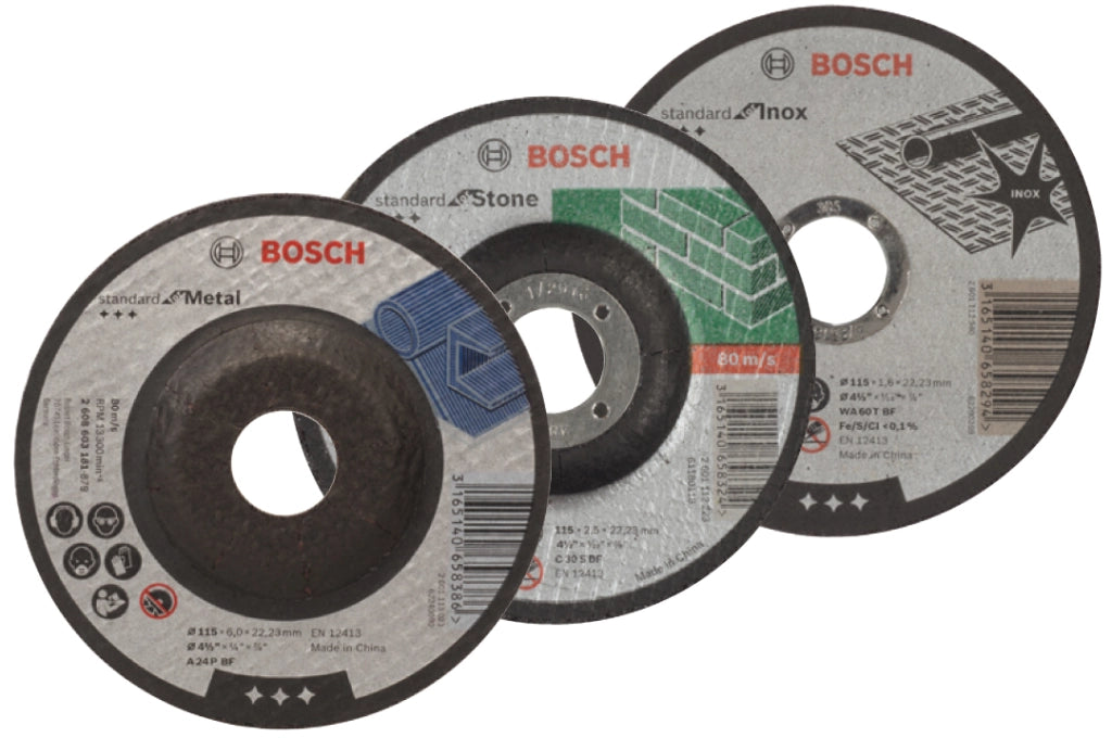 Bosch DISCO ABRASIVO A CENTRO DEPRESSO per acciaio inox Ø mm. 230x1,9x22,2 25.00 pz