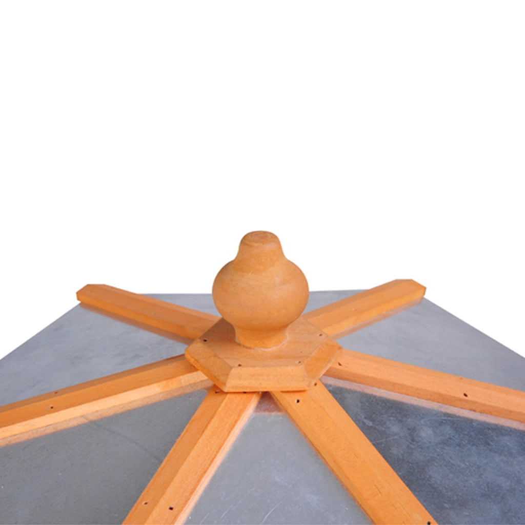 Casetta per uccelli con supporto ¨C Minimal ¨C giallo in legno 40x40x113 cm
