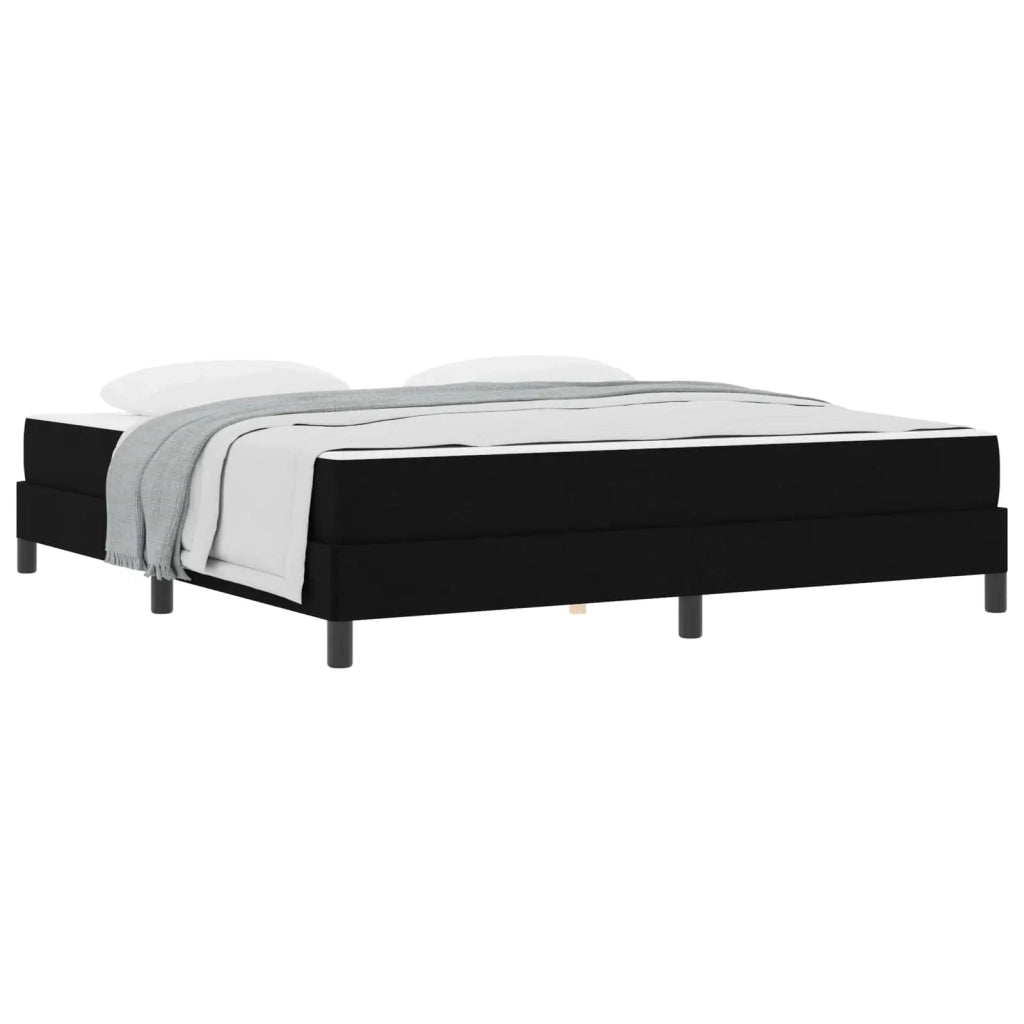Letto a molle con materasso Nero 180 x 200 cm Tessuto 3398509
