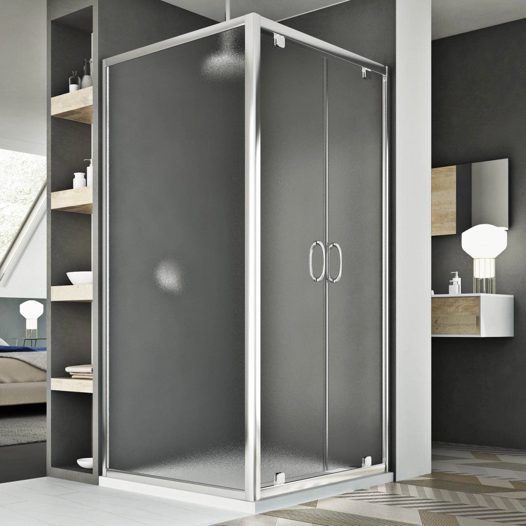 Box Doccia 80x110 AP. 110 CM H185 stampato C mod. Sintesi Duo 2 Ante