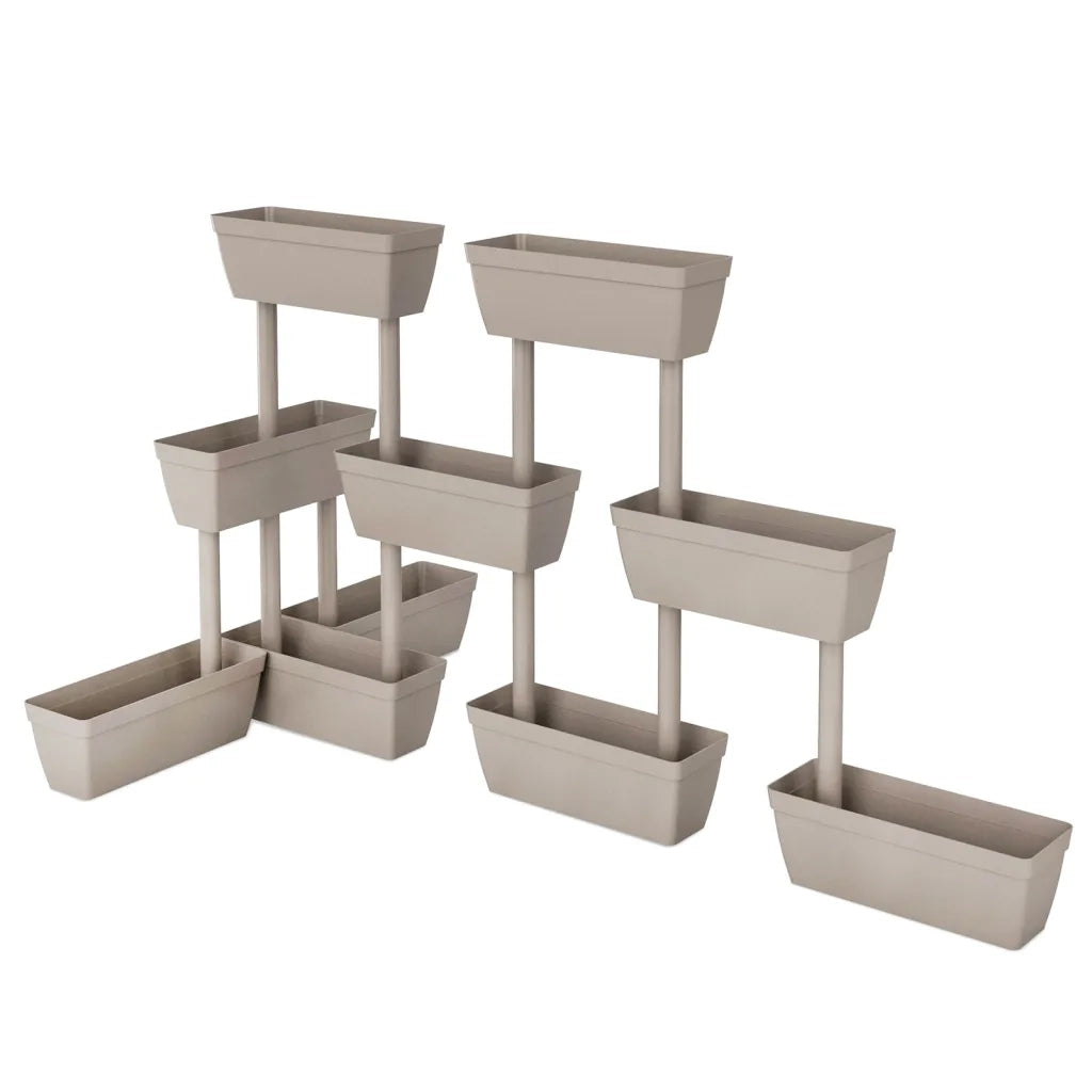Fioriere da Giardino 6 pz Grigio Talpa 151825