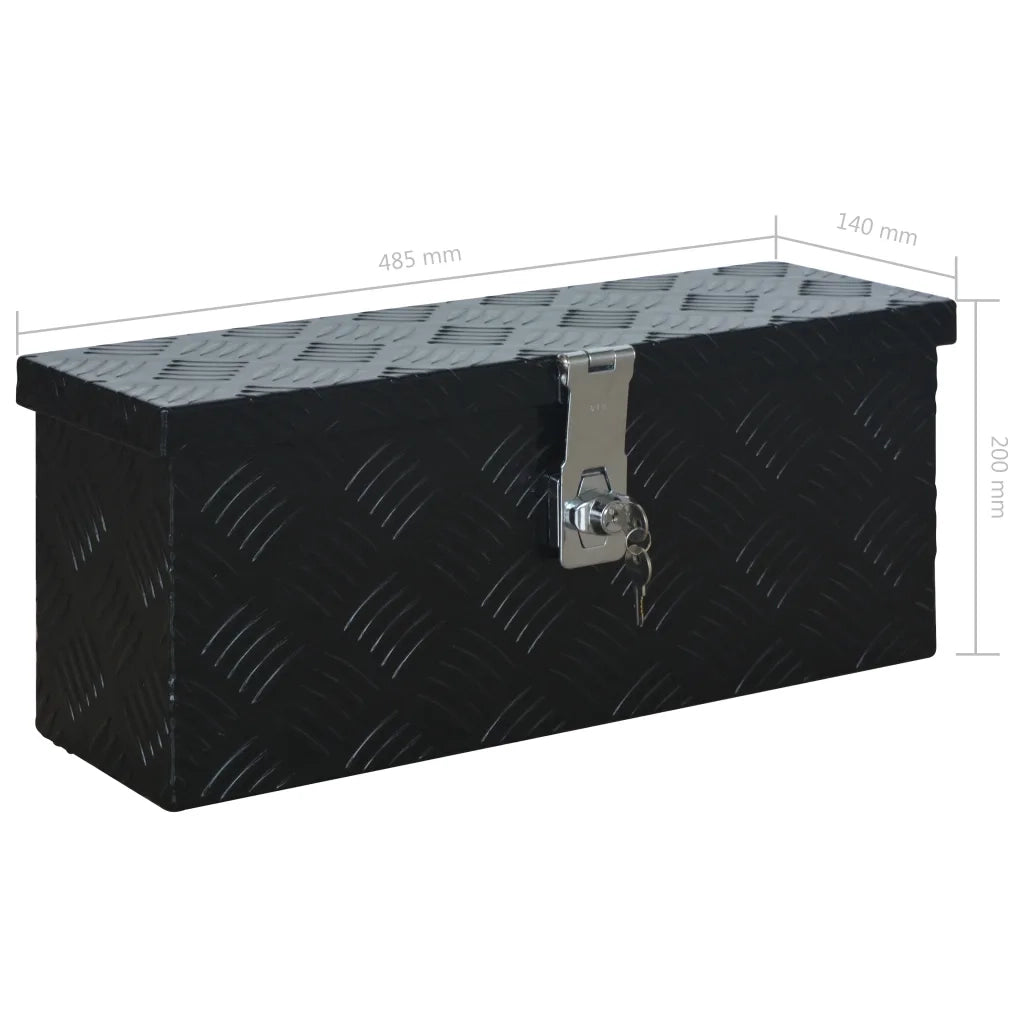 Scatola in Alluminio 485x140x200 mm Nera 144845