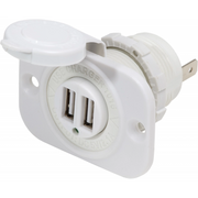 DOPPIA PRESA USB 12V. BIANCA