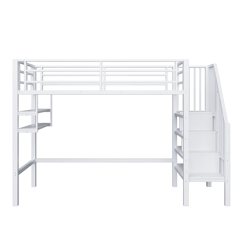 Letto a soppalco - Xylo - 90x200 cm contenitore bianco