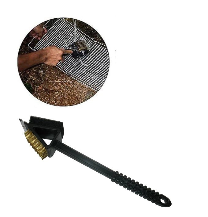 SPAZZOLA DOPPIA PER BARBECUE 36 cm