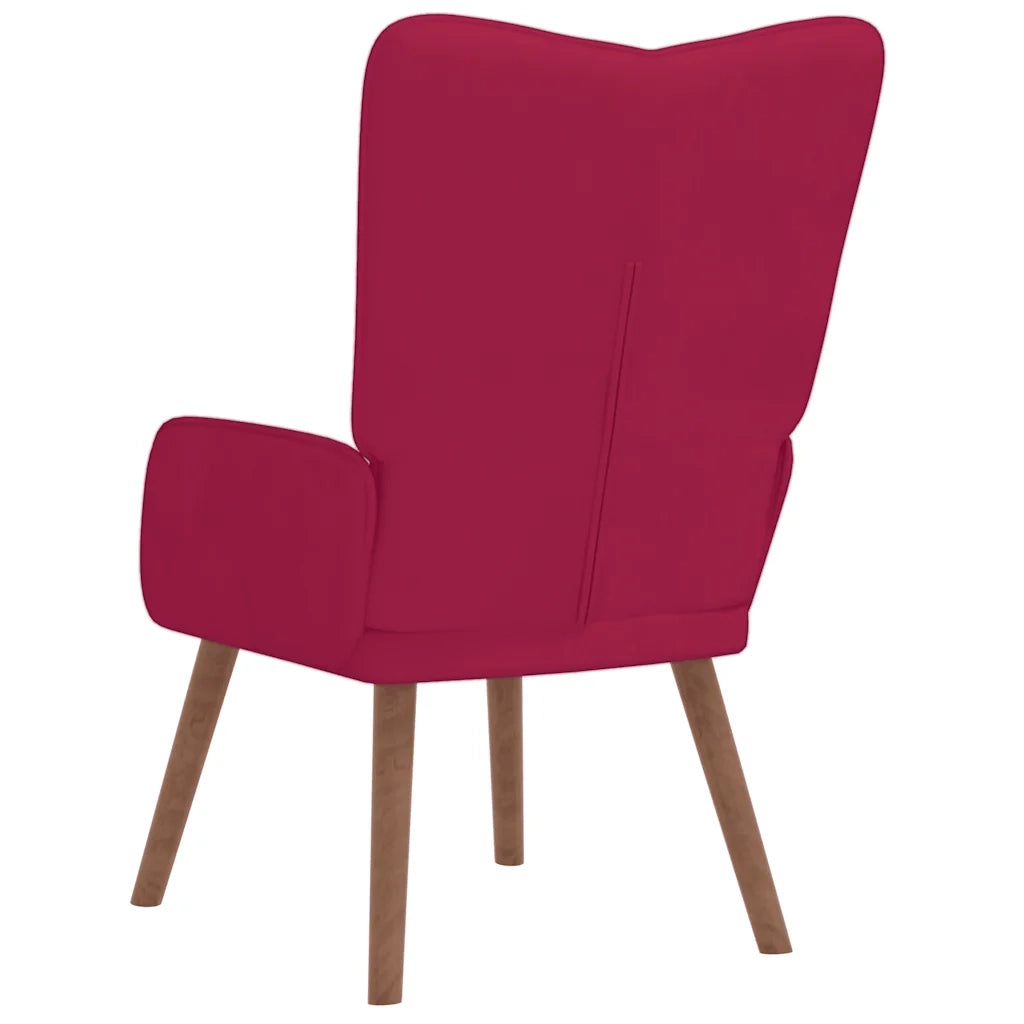 Poltrona Relax Rosso Vino in Velluto 327660