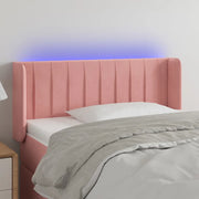 Testiera a LED-Testata con LED Rosa 83x16x78/88 cm in Velluto 944267