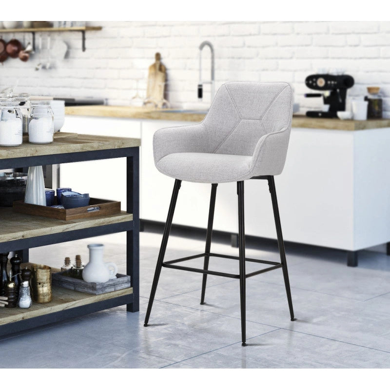 Sgabello Bar Grey Set 2 Pz cm 55x55x109