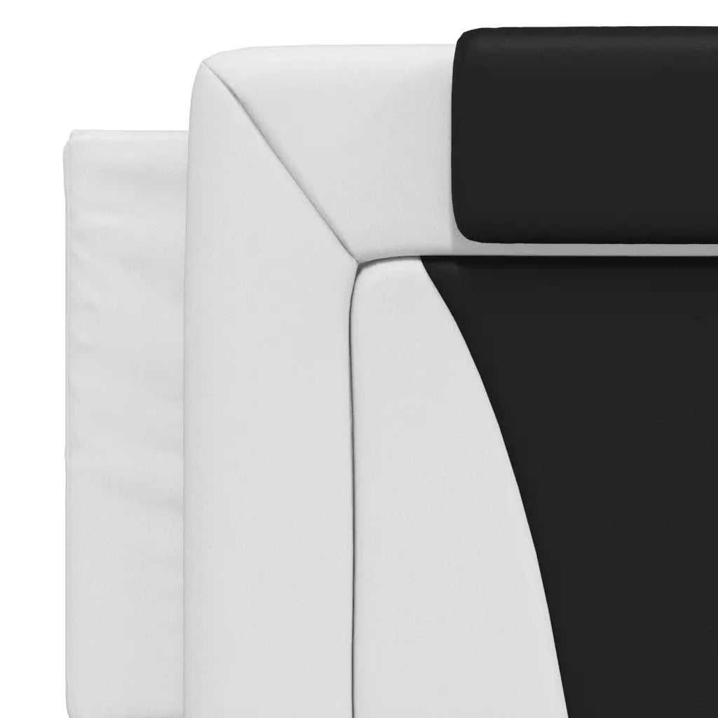 Cuscino Testiera Viana Bianco e Nero 160 cm in Similpelle 374803