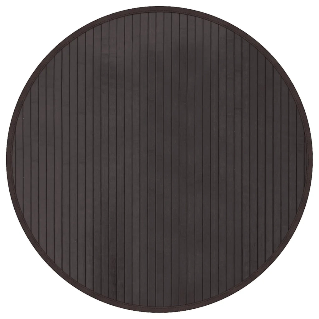 Tappeto del soggiorno | Tappeto Rotondo Marrone Scuro 60 cm in Bamb¨´