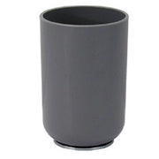 Trade Shop - Bicchiere Portaspazzolini Dentifricio Grigio Silver Accessori Arredo Bagno 79894 -
