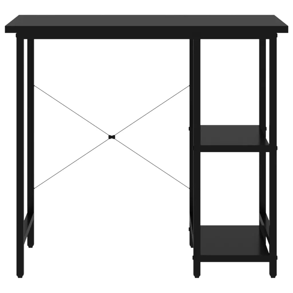 Scrivania | Tavolo da Ufficio per Computer Nera 80x40x72 cm in MDF e Metallo