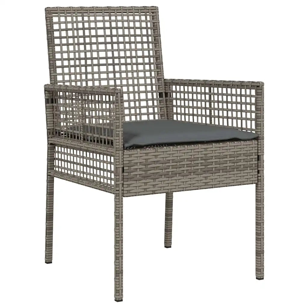 Set da Pranzo per Giardino 5 pcs Grigio polyrattan 3334938