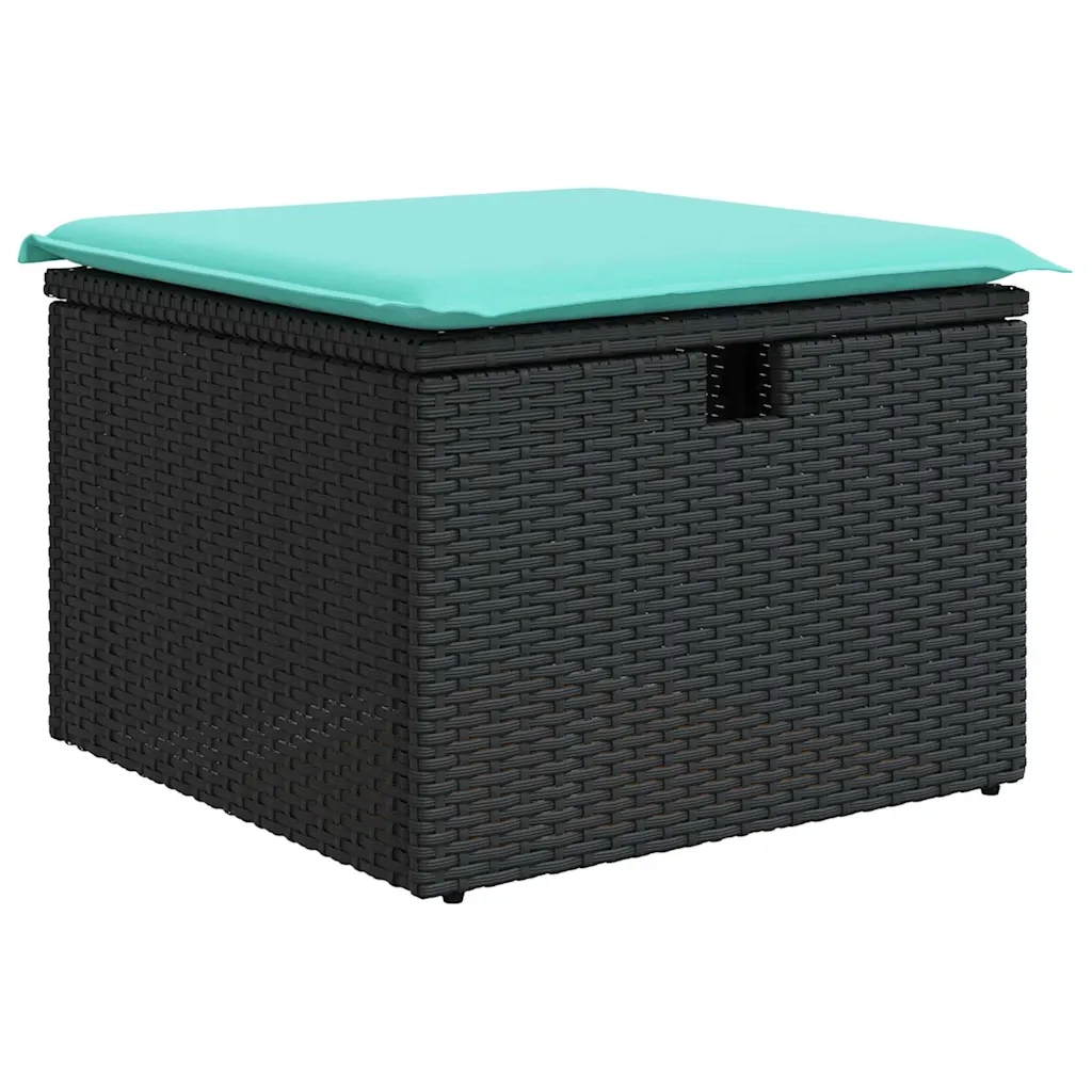 Set Divano da Giardino 6pz con Cuscini Grigio Polyrattan Acacia 3327807