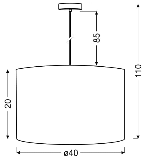 Lampada a sospensione Candellux Timber argento Ø40cm