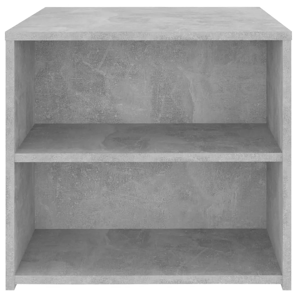 Tavolino | Tavolo laterale Grigio Cemento 50x50x45 cm in Legno Multistrato