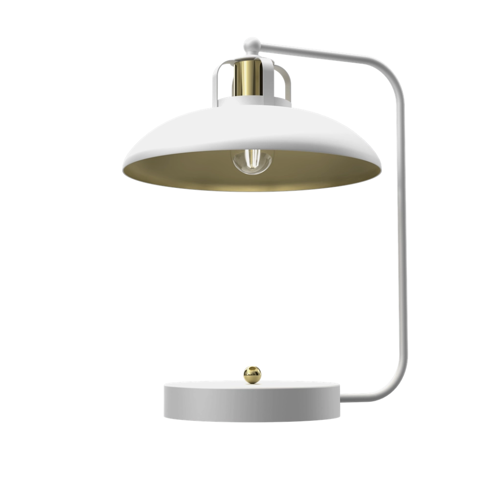 Lampada da tavolo Milagro FELIX bianca metallo E27 60W