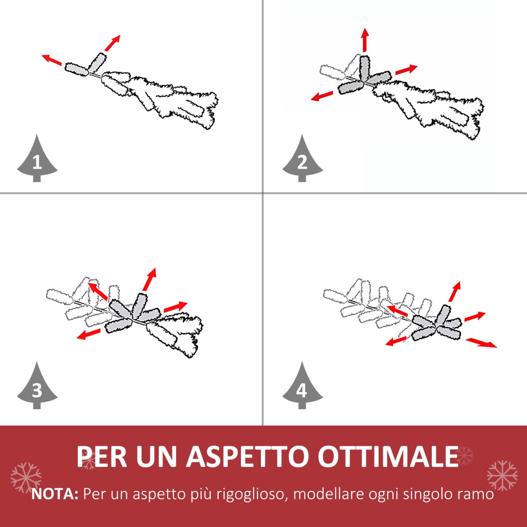 Albero di Natale Artificiale 180 cm ¨C Minimal ¨C Base Acciaio