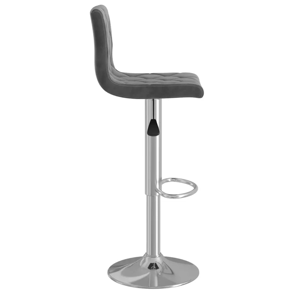 Sedie da Bar 2 pz Grigio Scuro in Velluto 333688