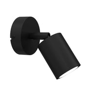 Applique Arden 1xGU10 nera acciaio regolabile Luminex