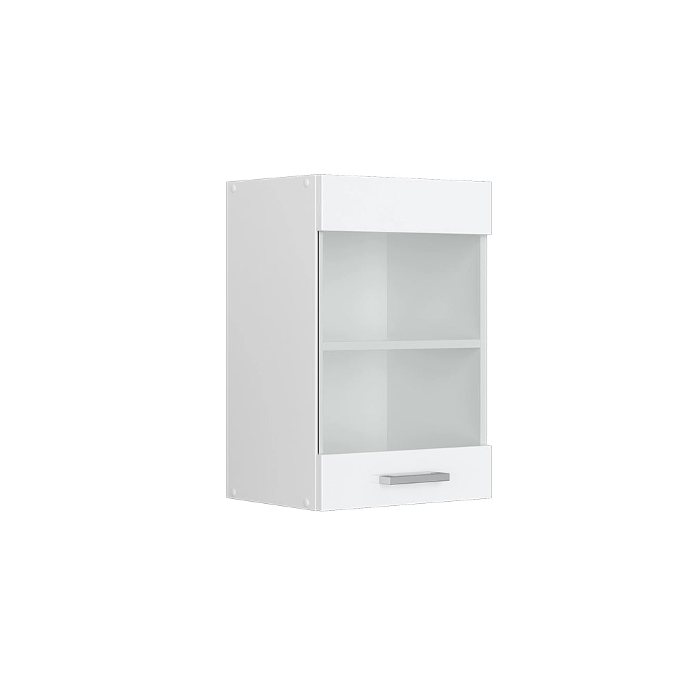 Mobile da cucina in vetro R-Line Bianco lucido/Bianco 40 cm Vicco