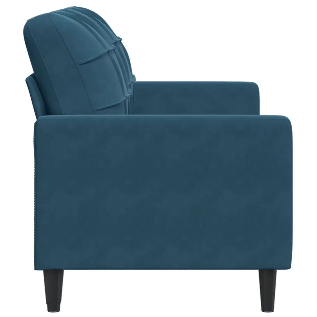 Divano a 2 Posti-Sofa 2 Posti Blu 140 cm in Velluto 218509
