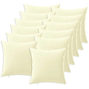 Federa 12 pcs HEERLEN Crema 45 x 45 cm Poliestere 910509