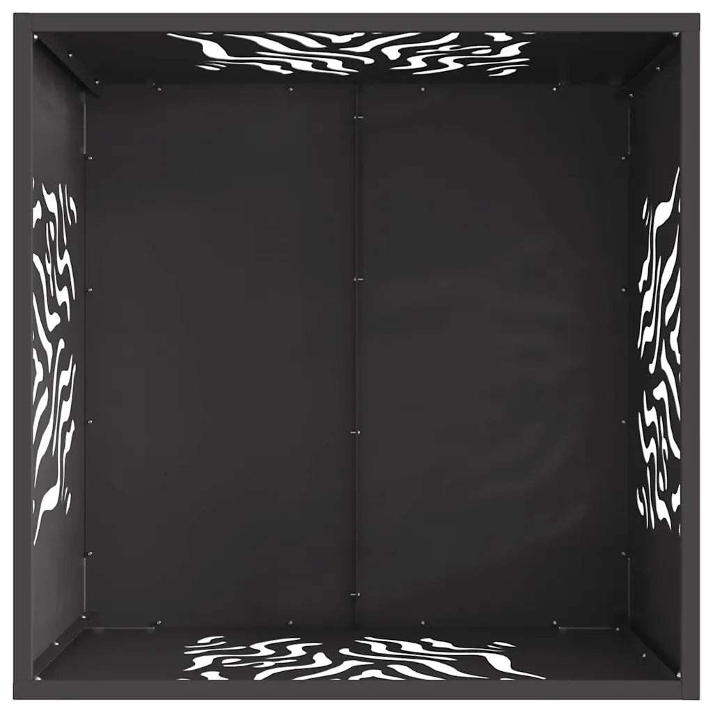 Focolare-Stufa-Camino Nero 60 x 60 x 40 cm Acciaio