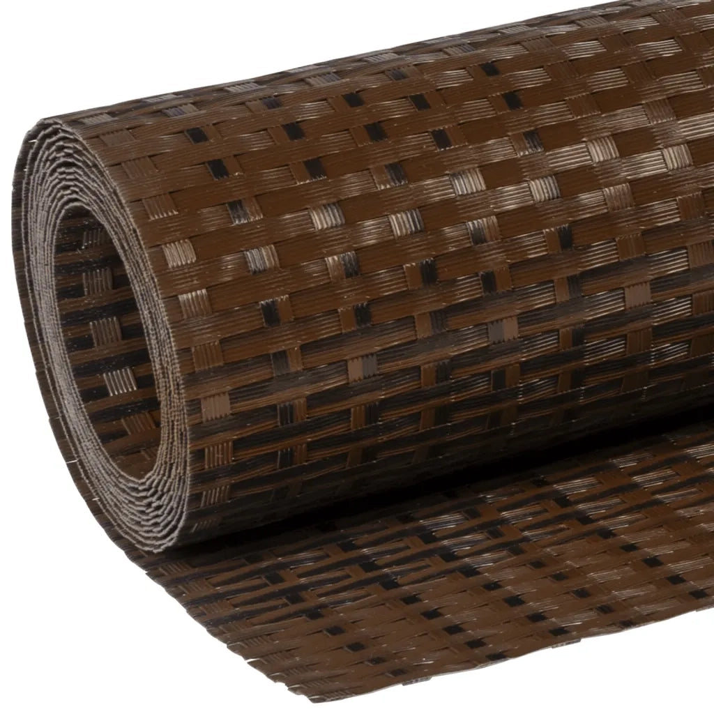 Paravento da Balcone Marrone e Nero 600x90 cm in Polyrattan 156260