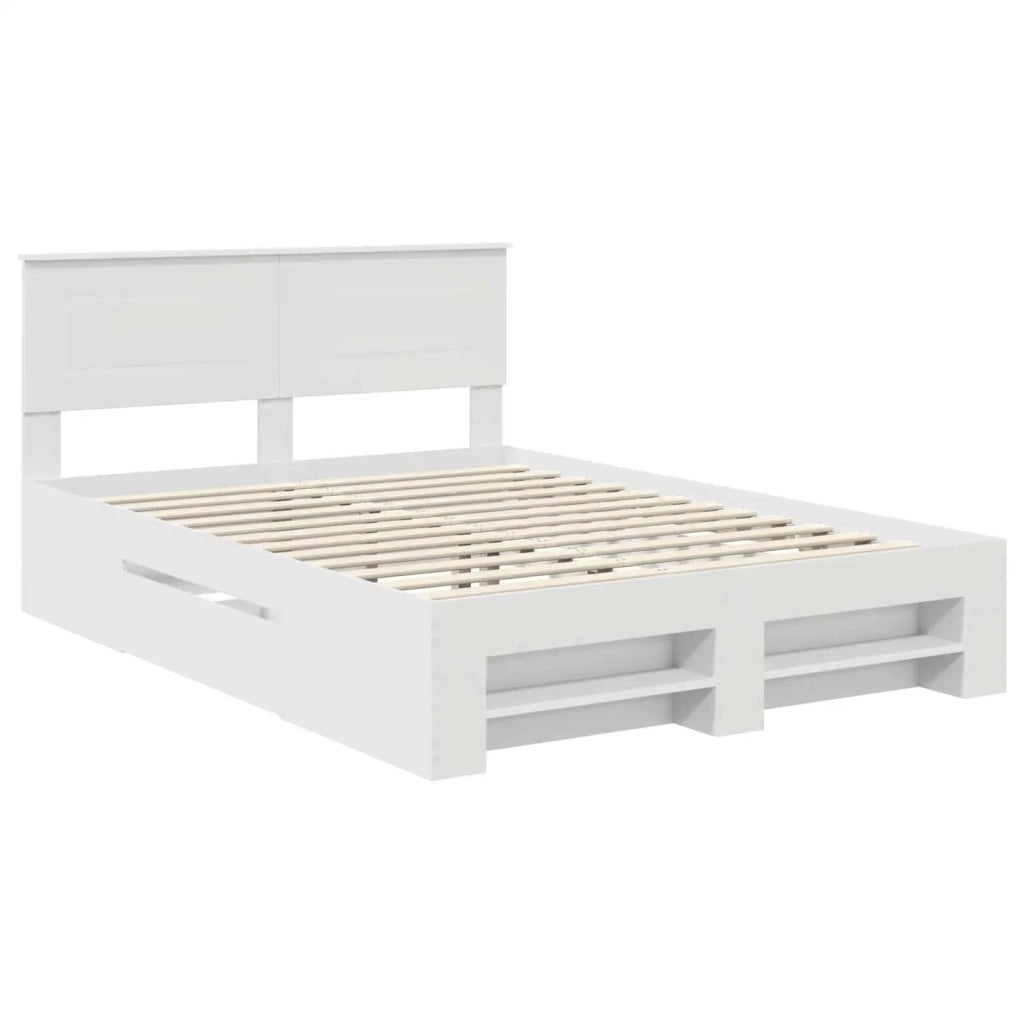 Struttura del letto Bianco 140 x 200 cm Legno multistrato 3408753