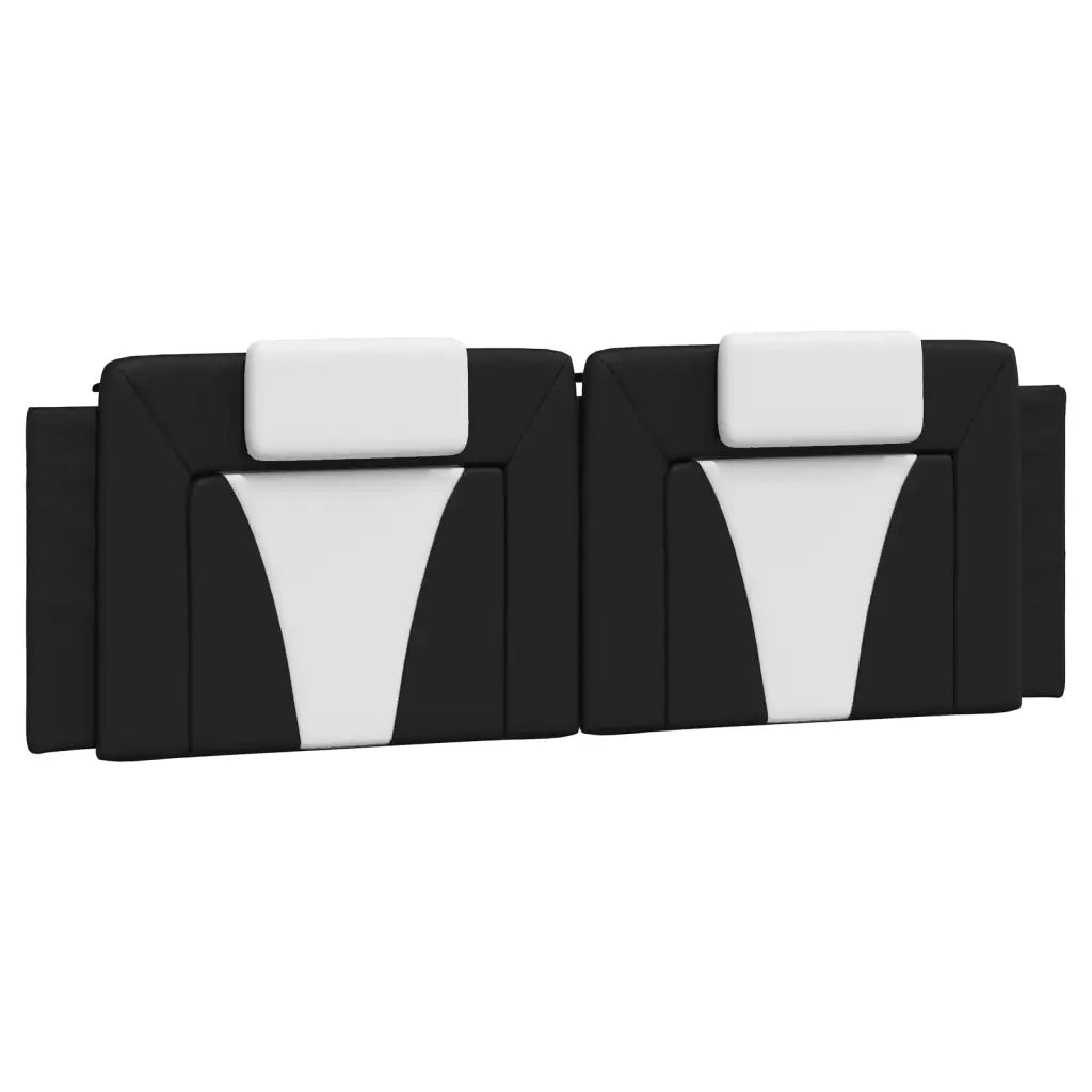 Letto matrimoniale | Letto per adulti | Giroletto Viana con LED senza Materasso Nero e Bianco 160x200 cm