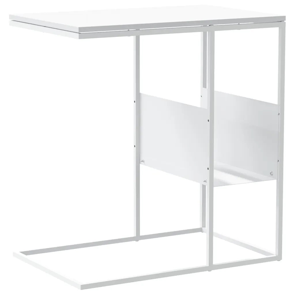 Tavolino Bianco 55x36x59,5 cm Legno Multistrato 343107