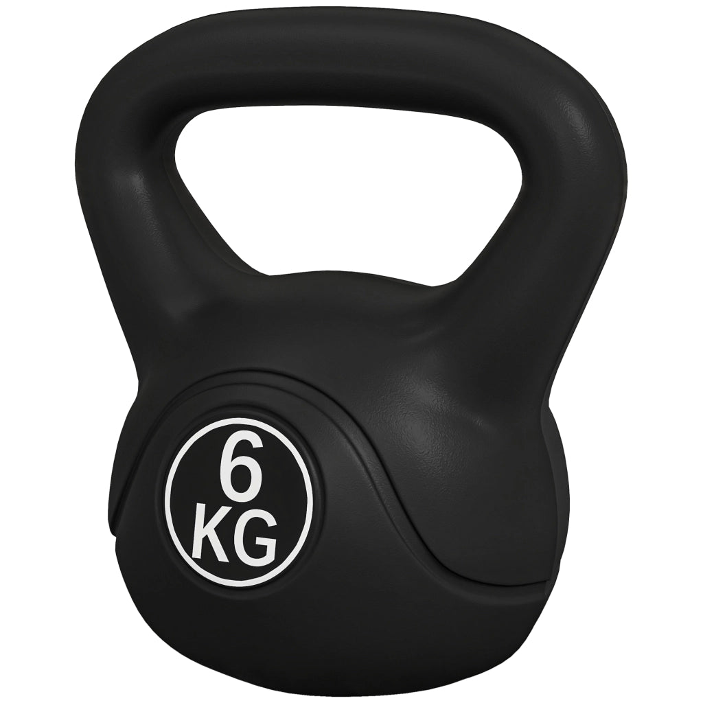 Kettlebell 6 kg ¨C Minimal ¨C 20x13x22 cm Nero