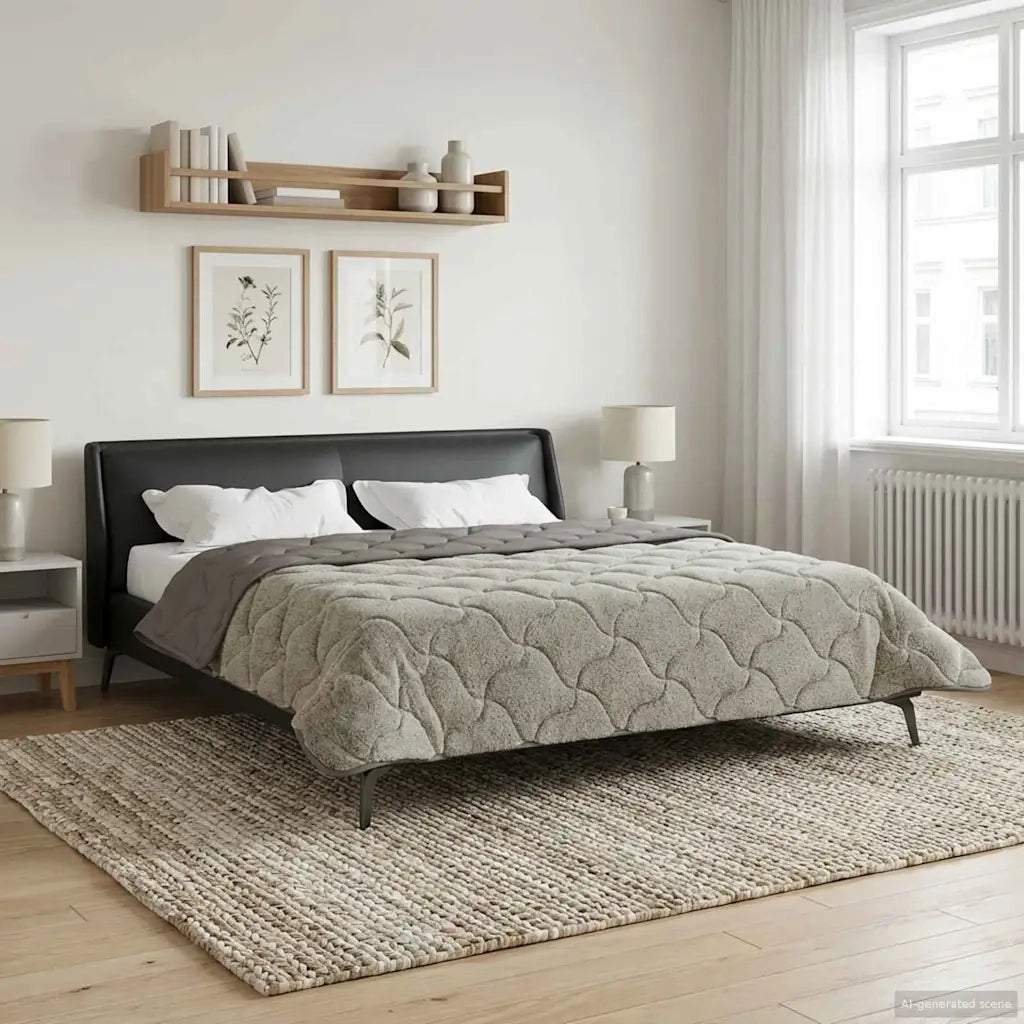 Duvet Invernale Trapuntato Grigio chiaro 220 x 260 cm 42026323