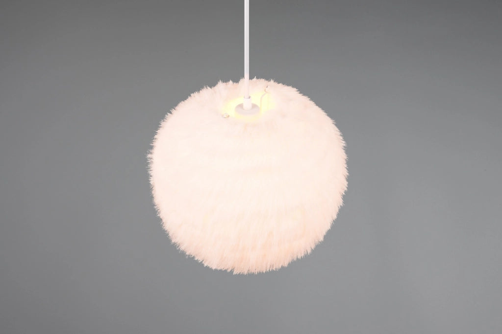 Lampada a sospensione FURRY peluche bianco Ø35 E27